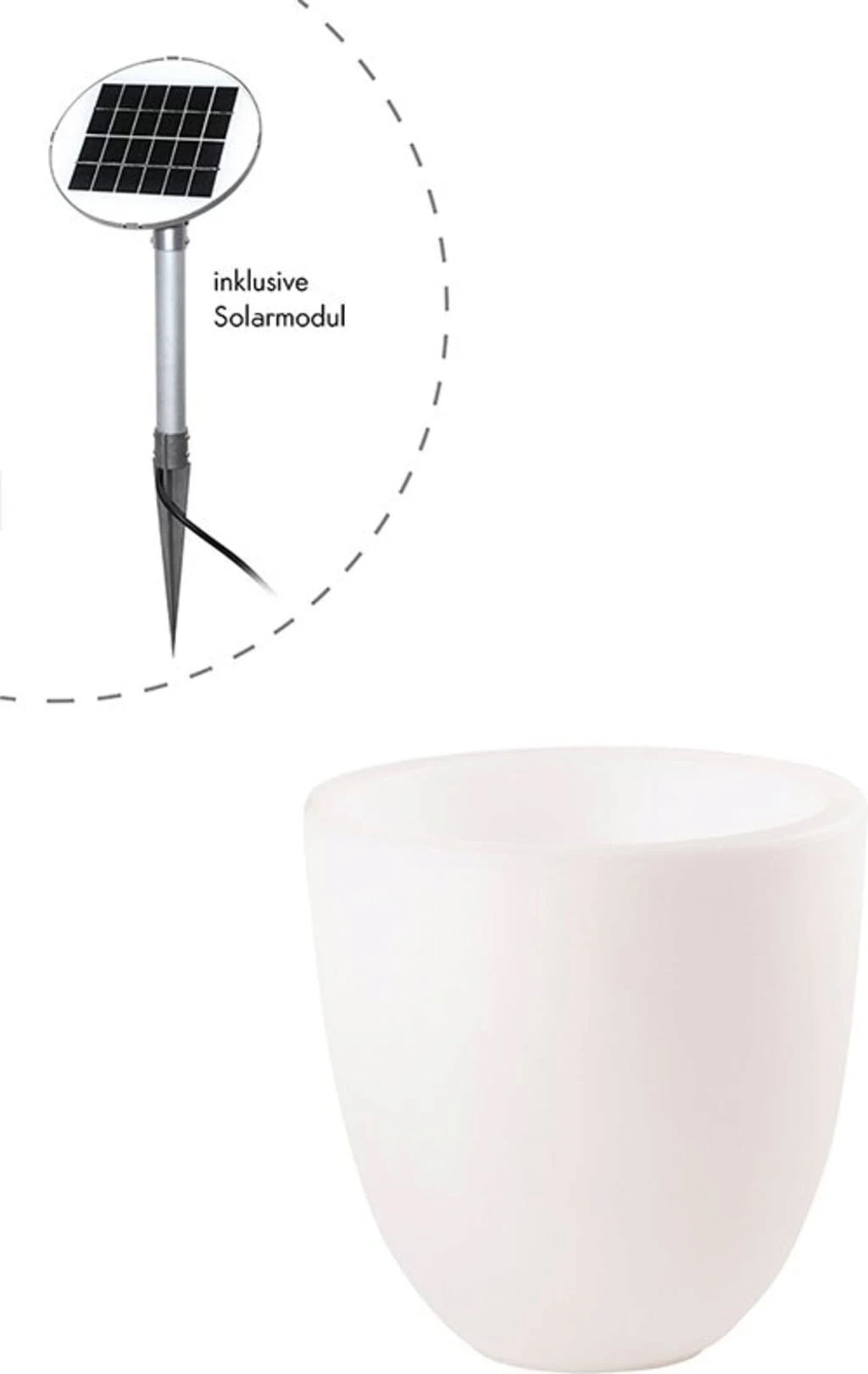 Shining Pot "Curvy" - Leuchte (SOLAR), S – Bild 2