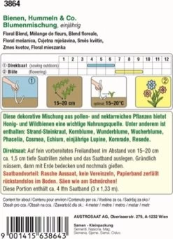 Blumenmischung "Bienen, Hummeln & Co." Im Saatband