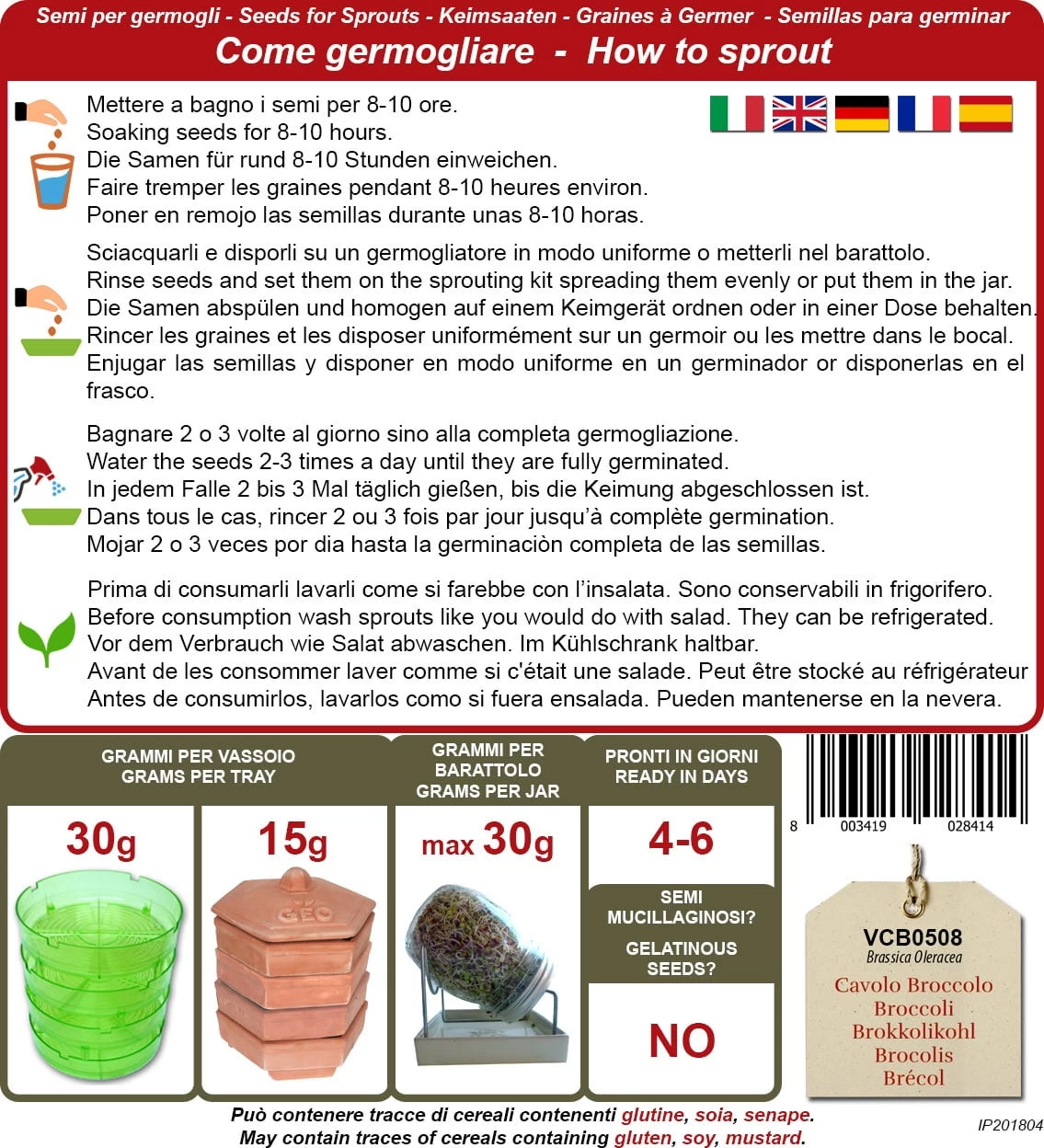 Bio Keimsprossen "Brokkolikohl", 13 G â Bild 2