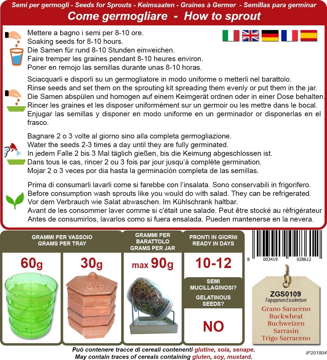 Bio Keimsprossen "Buchweizen", 90 G â Bild 2