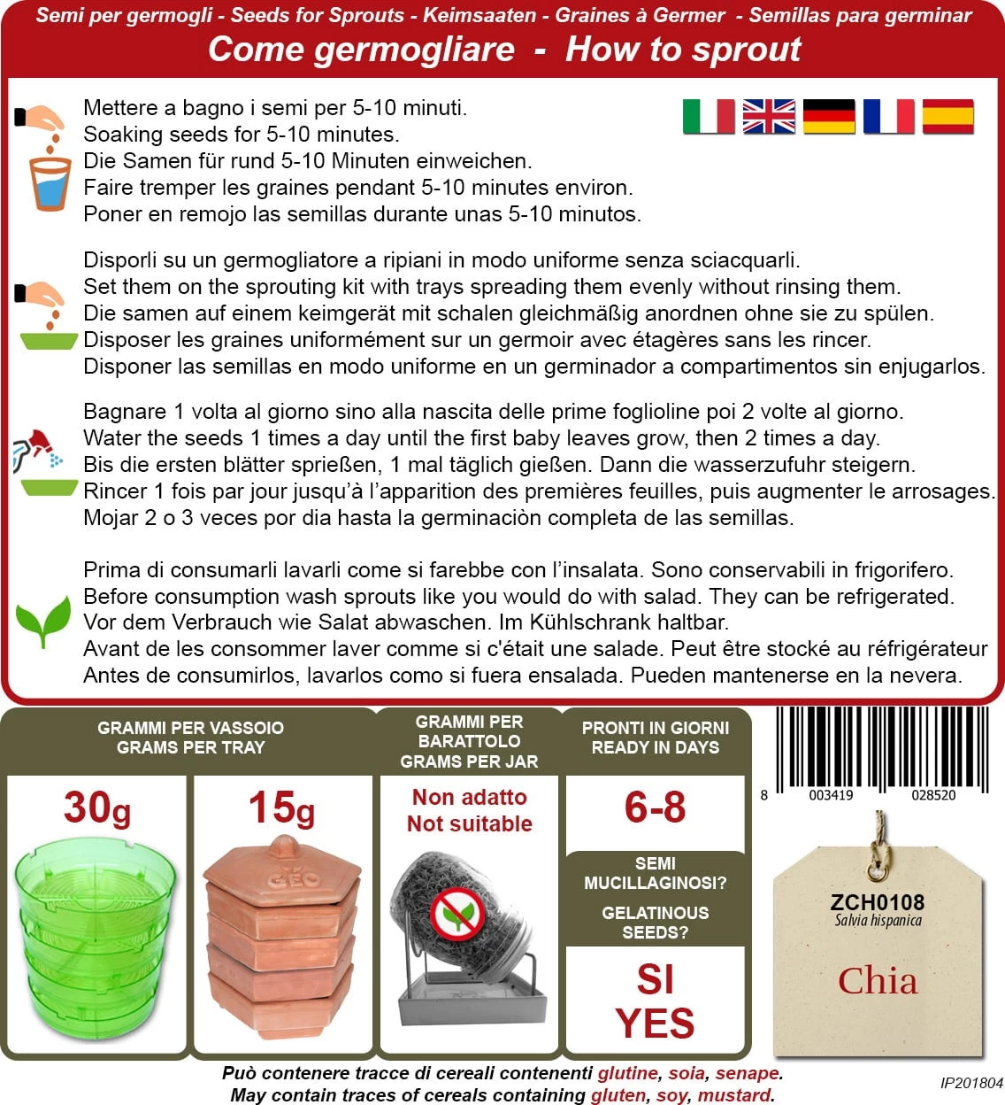 Bio Keimsprossen "Chia", 15 G â Bild 2