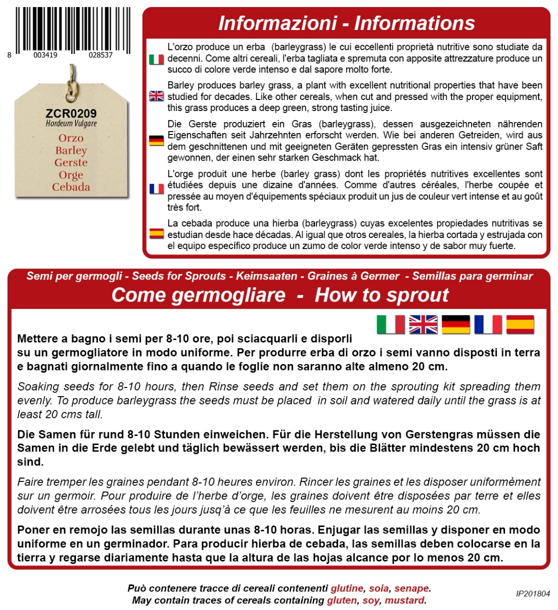 Bio Keimsprossen "Gerste", 600 G â Bild 2