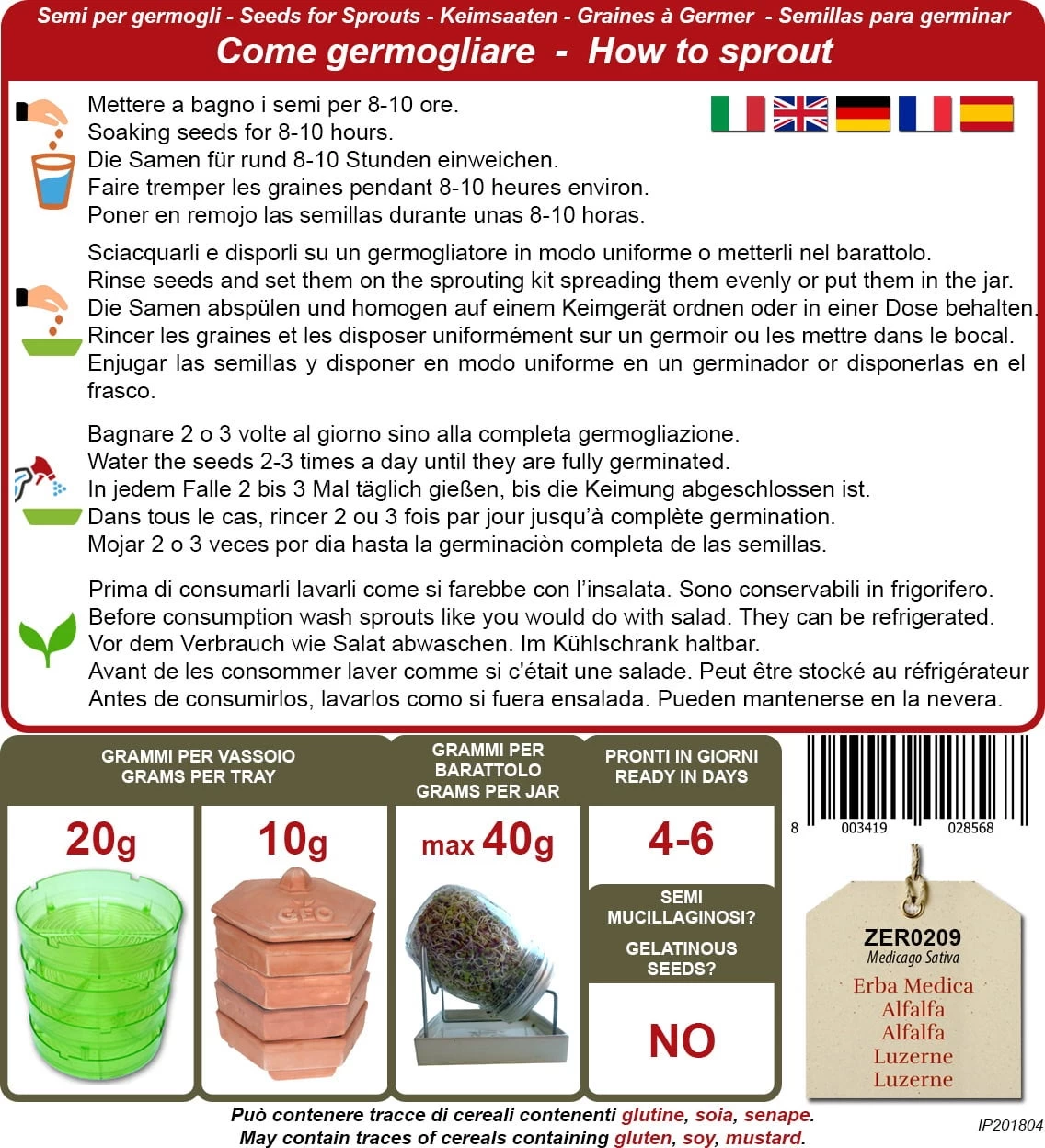 Bio Keimsprossen "Luzerne - Alfalfa", 500 G â Bild 2