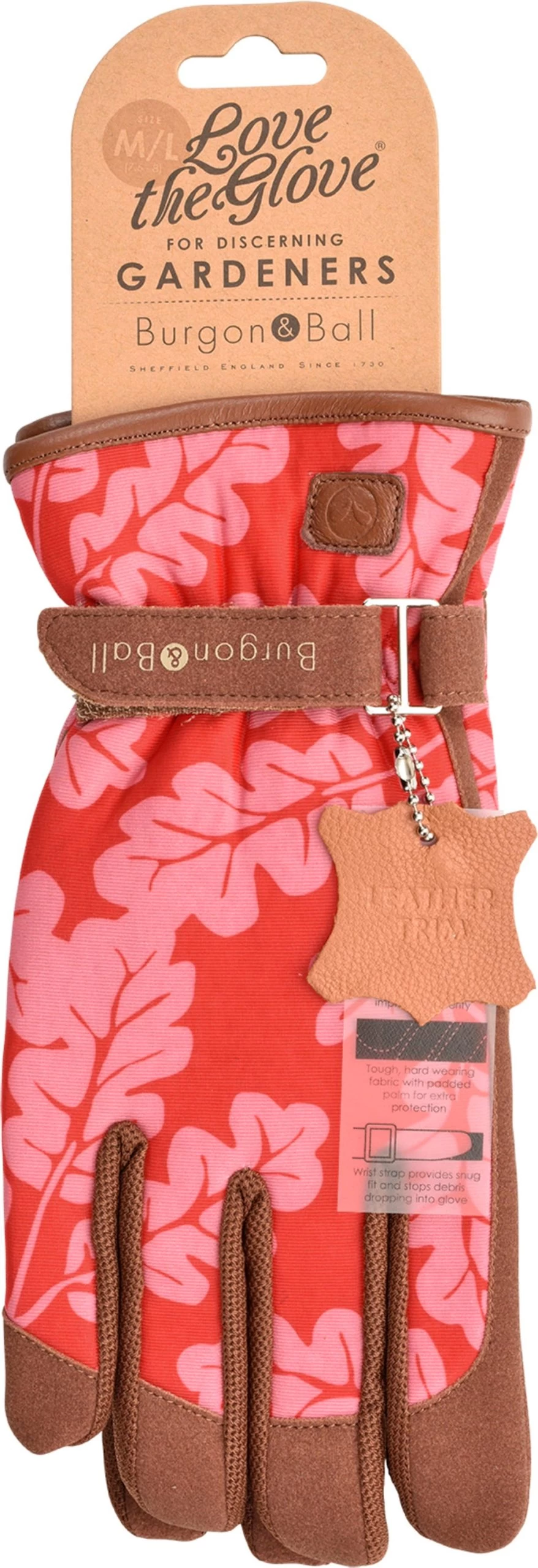 Gartenhandschuhe "Oak Leaf" - Poppy, S/M – Bild 3