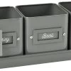 Kräutertöpfe Set Mit Tablett - Grau