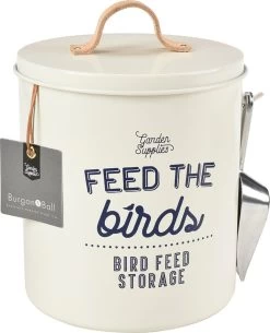 Vogelfutterdose "Feed The Birds" - Creme