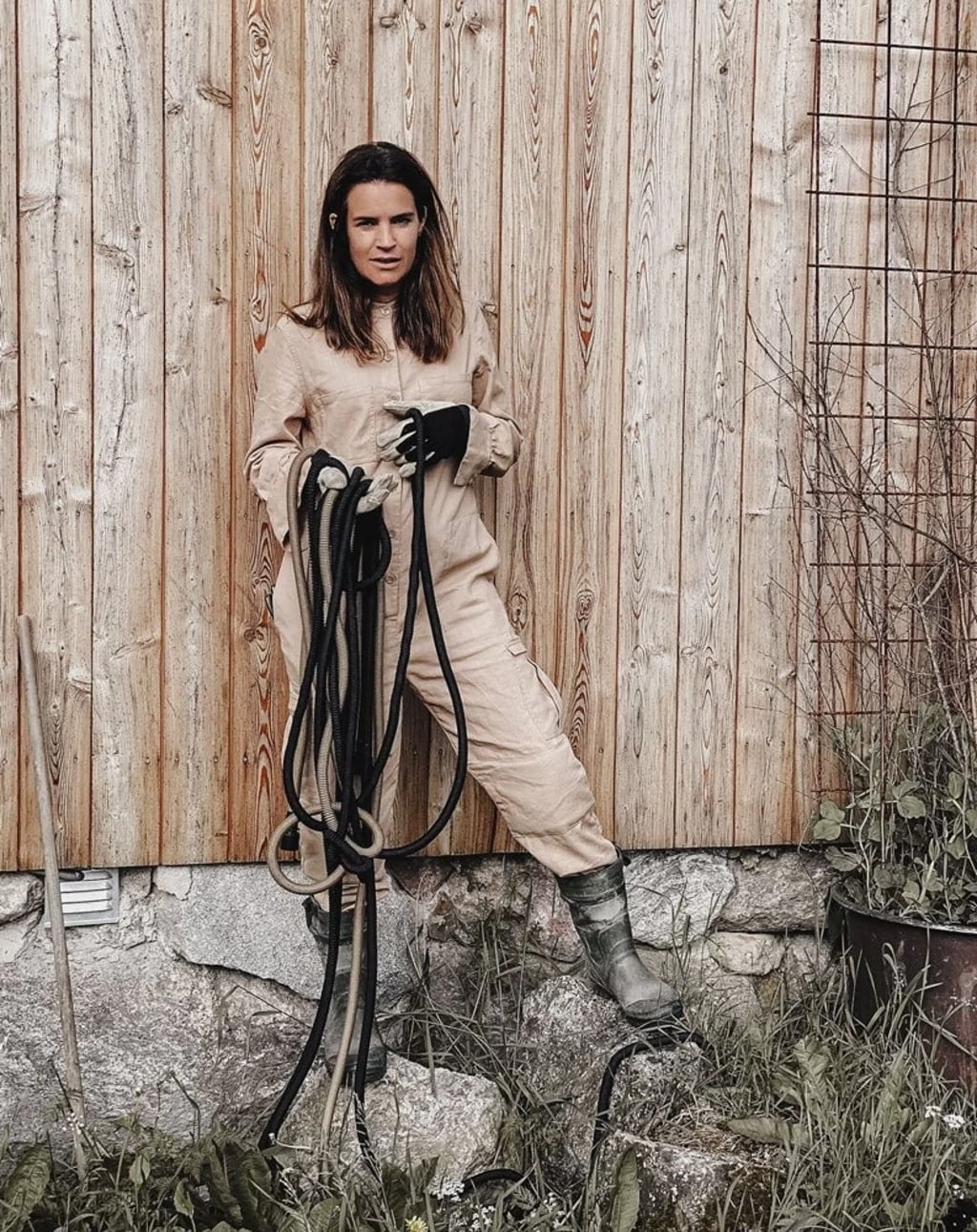 Gartenanzug / Overall - Natur, M – Bild 9