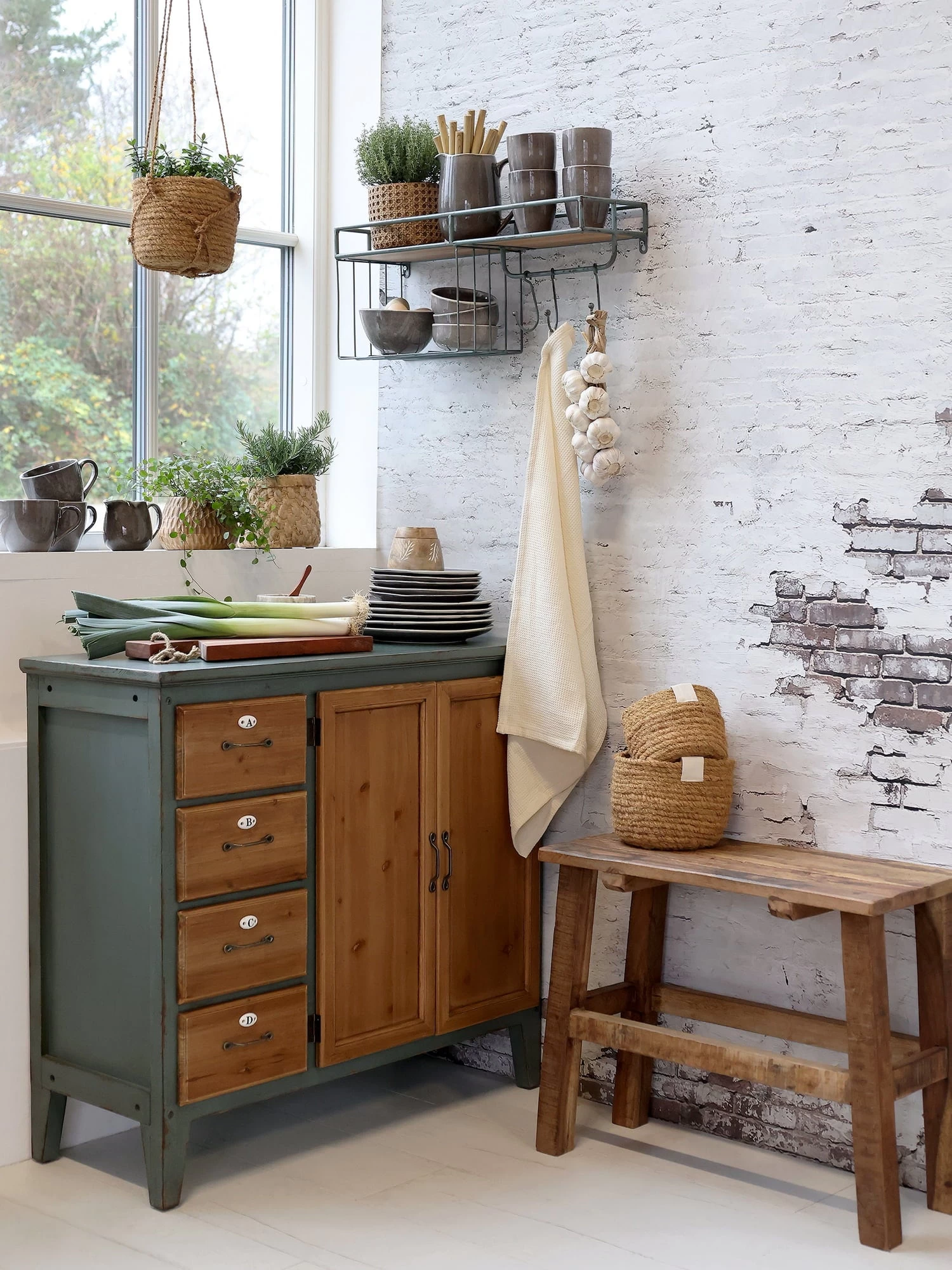 Blumenampel Korb Natur, H14/D18 Cm – Bild 4