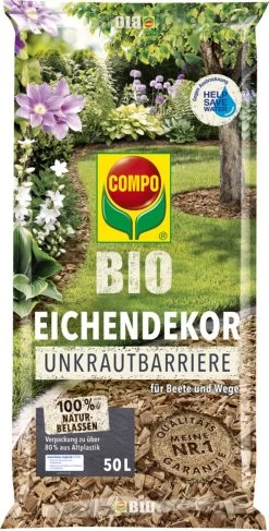 Compo BIO Eichendekor + Unkrautbarriere, 50 L