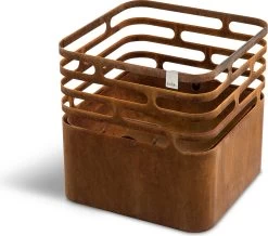 CUBE Feuerkorb, Rostig