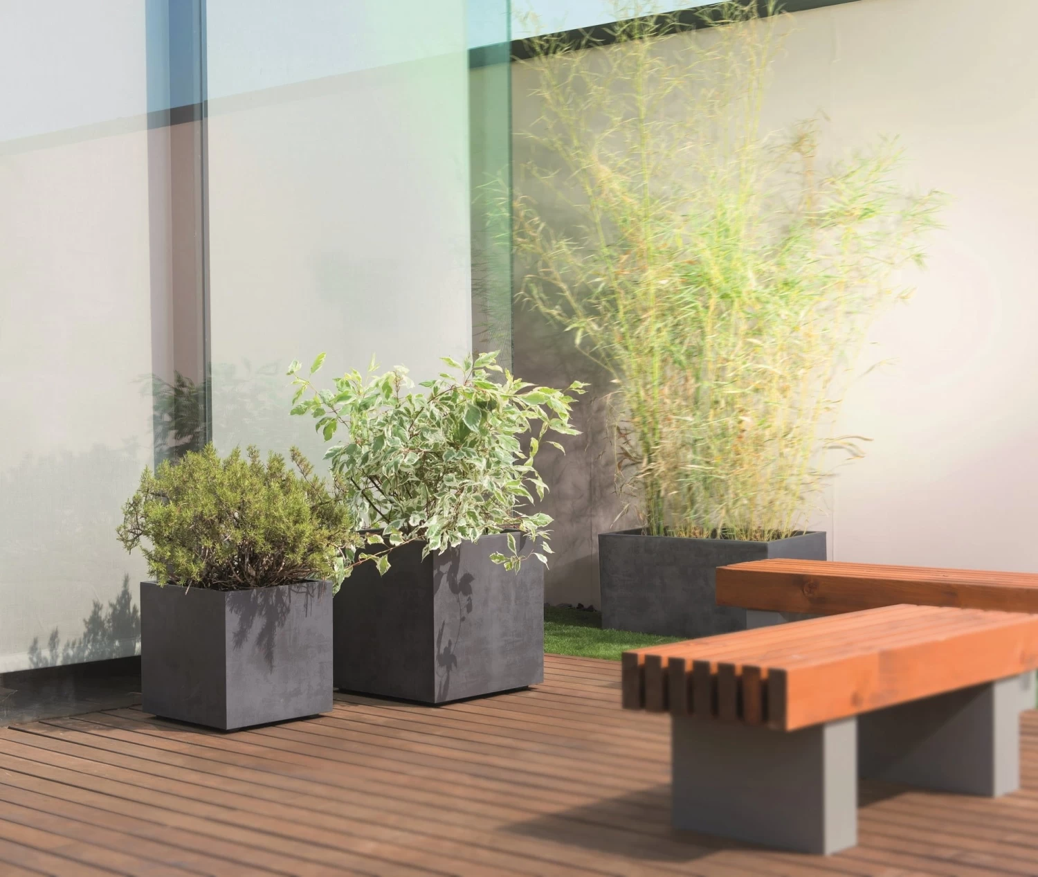 Pflanztopf "Quadro Millenium" Mit Wasserreservoir - Anthrazit, 39 Cm â Bild 6