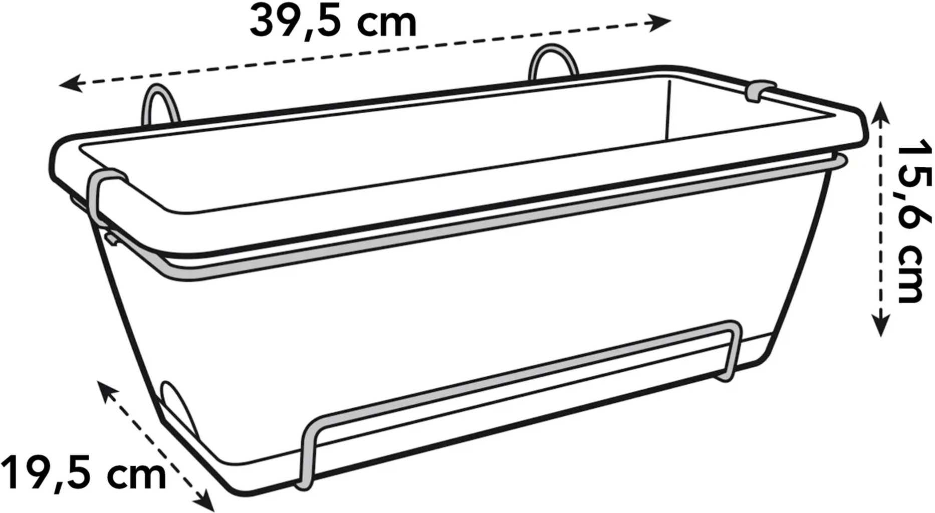Elho Barcelona Balkonkasten 40 Cm, Weiss – Bild 4