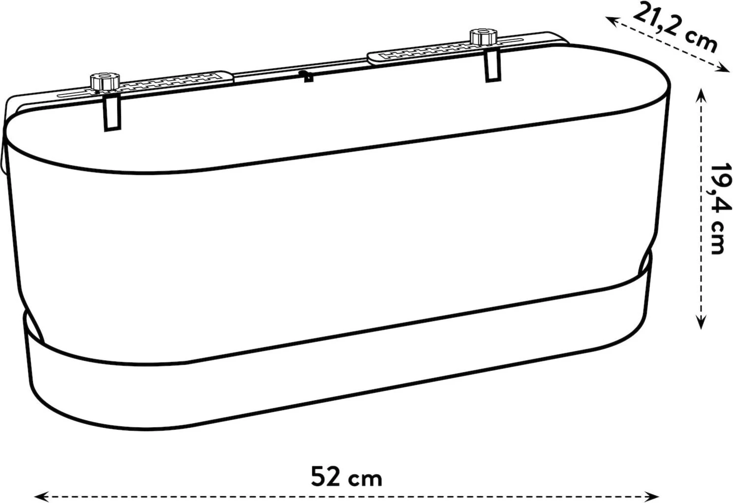 Elho Greenville Easy Balcony 52 Cm, Living Schwarz – Bild 8
