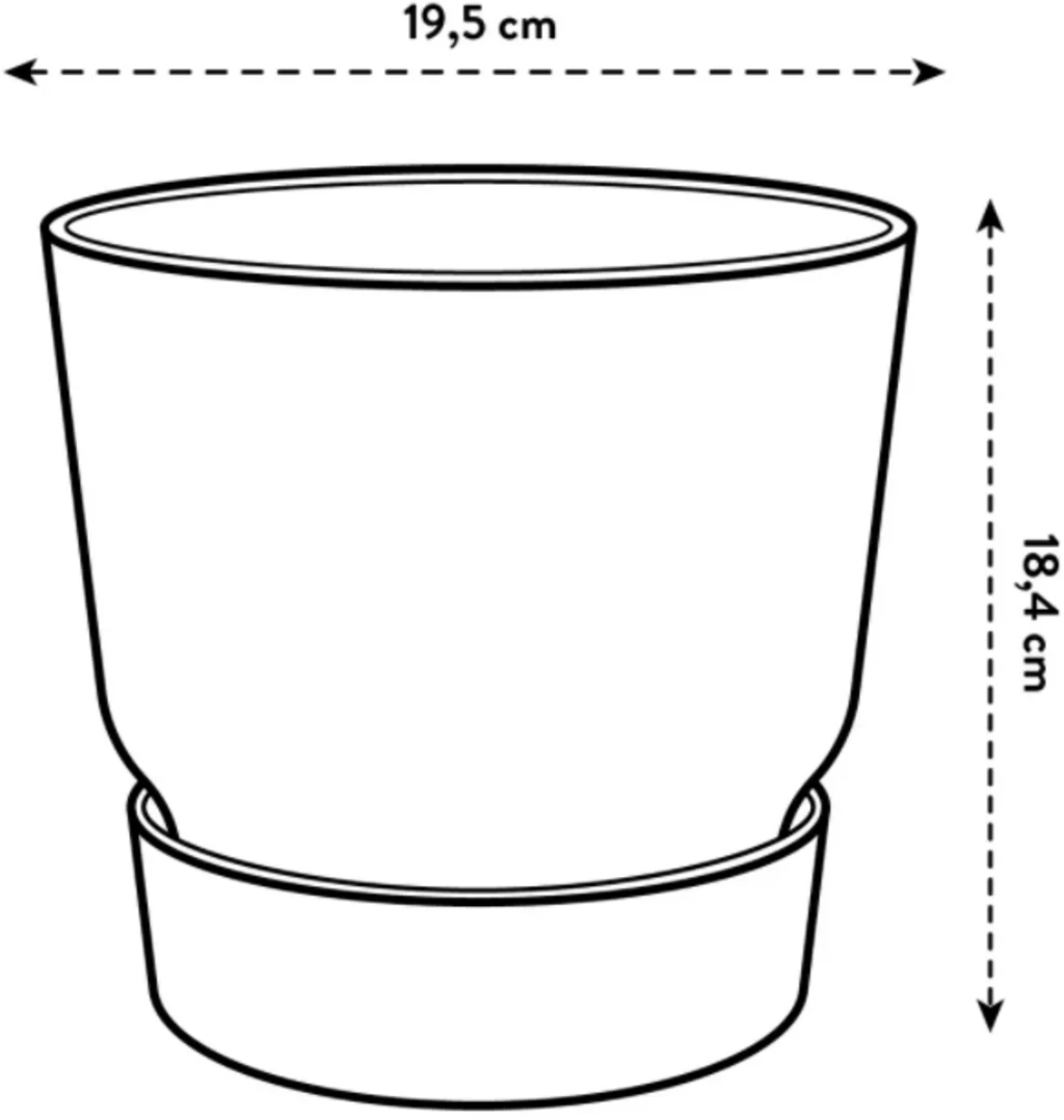 Elho Greenville Topf Rund 20 Cm, Living Schwarz â Bild 2