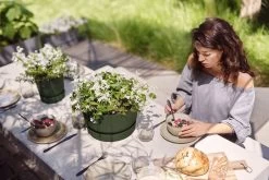 Elho Greenville Topf Rund 40 Cm, Laubgrün