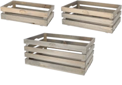 ESSCHERT DESIGN Apfelkiste I Obstkisten 3er Set