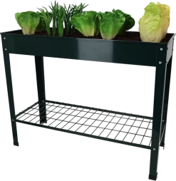 ESSCHERT DESIGN Hochbeet Metall Mit Ablage Grün S