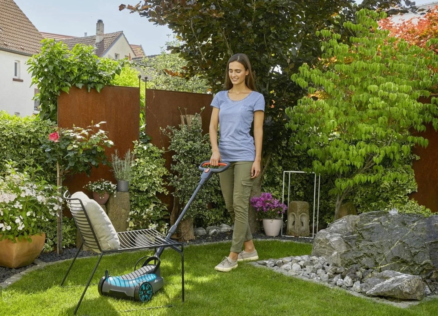 Gardena Akku-Rasenmäher HandyMower 22/18V P4A Ready-To-Use Set – Bild 3