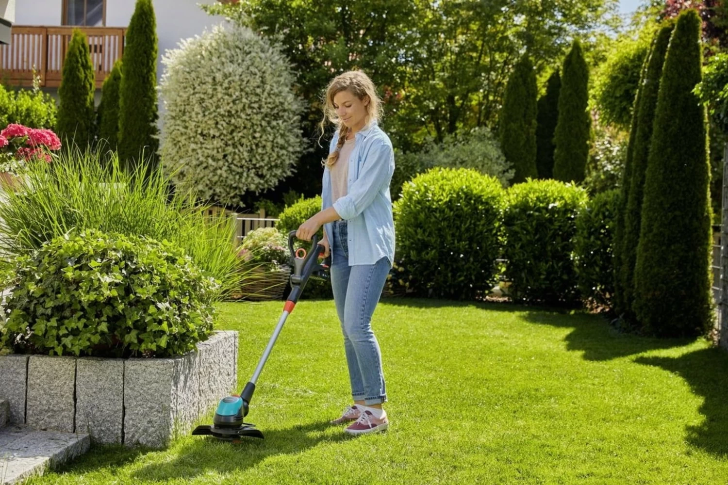 Gardena Akku-Trimmer EasyCut 23/18V P4A Ready-To-Use Set – Bild 2