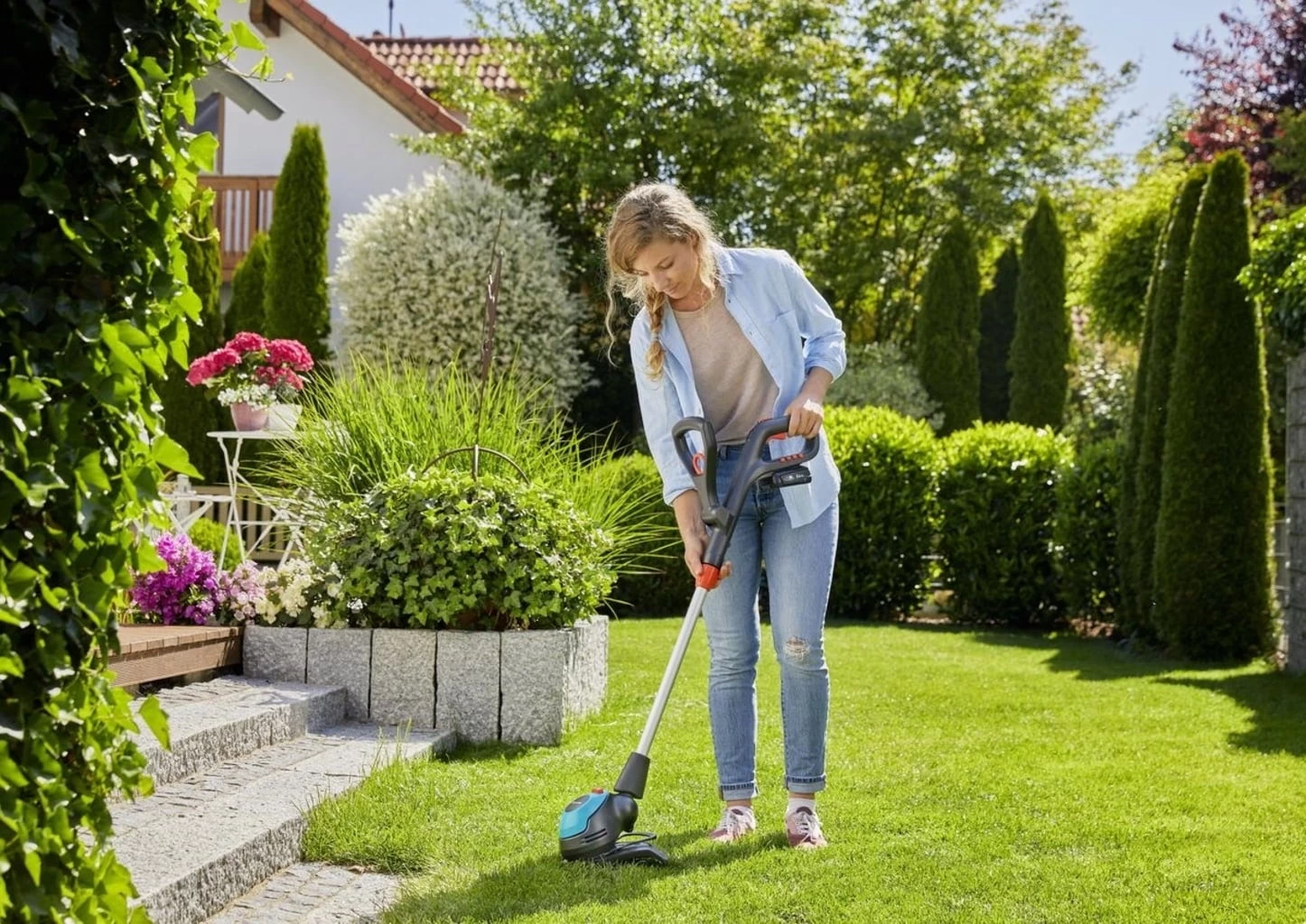 Gardena Akku-Trimmer EasyCut 23/18V P4A Ready-To-Use Set – Bild 3