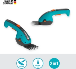 Gardena Set Akku-Grasschere ClassicCut Li + Stiel + RĂ€der