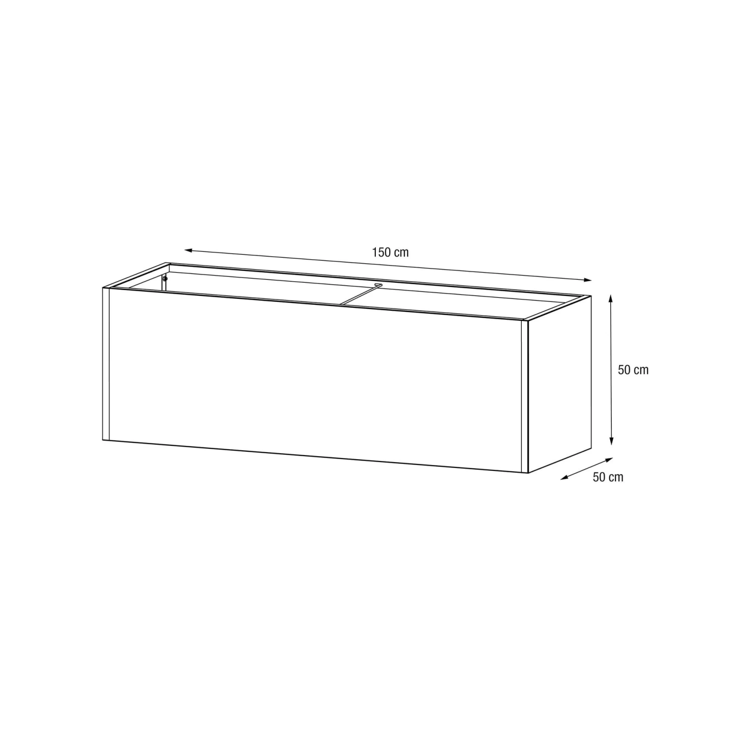 Pflanzkasten 50 X 150 X 50, Anthrazit