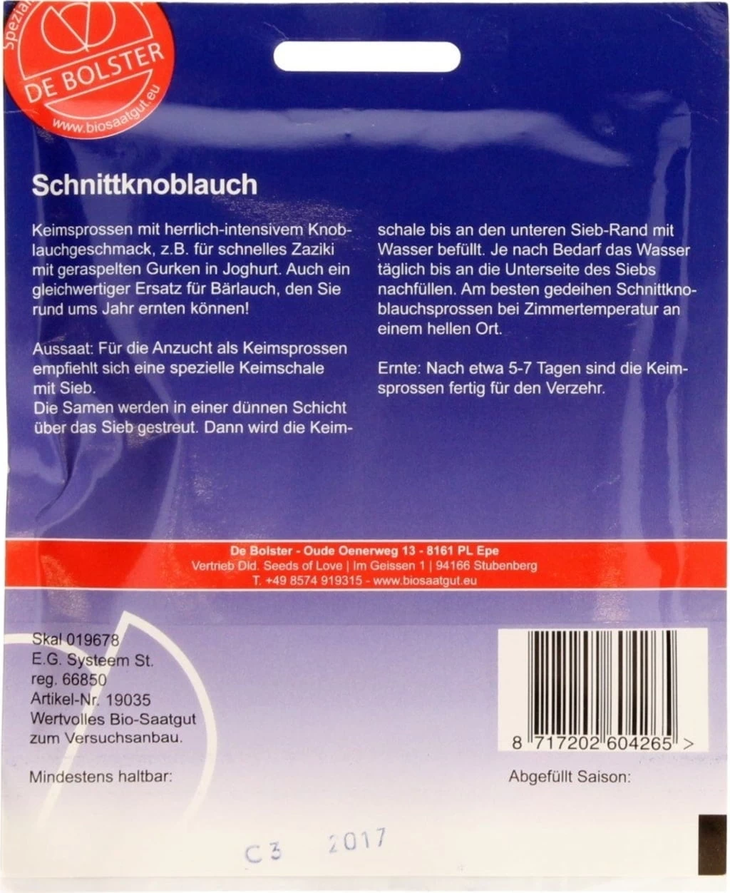 Keimsprossen "Schnittknoblauch", 20 G – Bild 3
