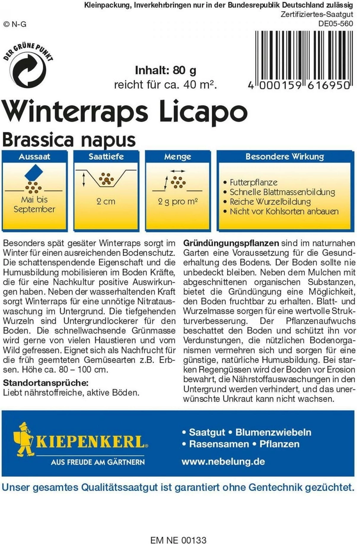 Winterraps "Licapo"