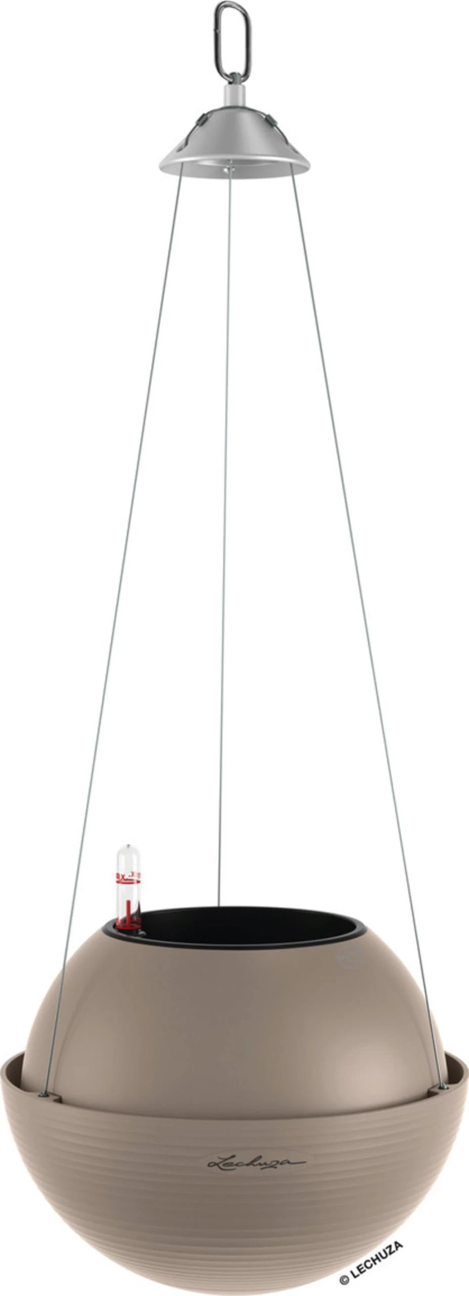 LECHUZA Blumenampel BOLA Color 32, Sandbraun