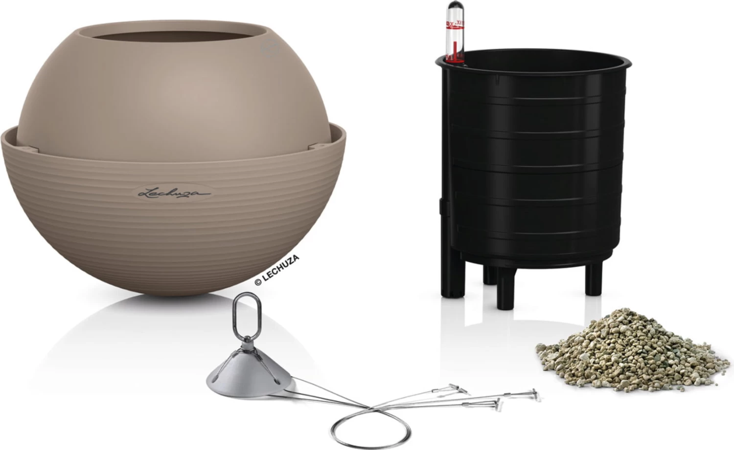 LECHUZA Blumenampel BOLA Color 32, Sandbraun – Bild 6