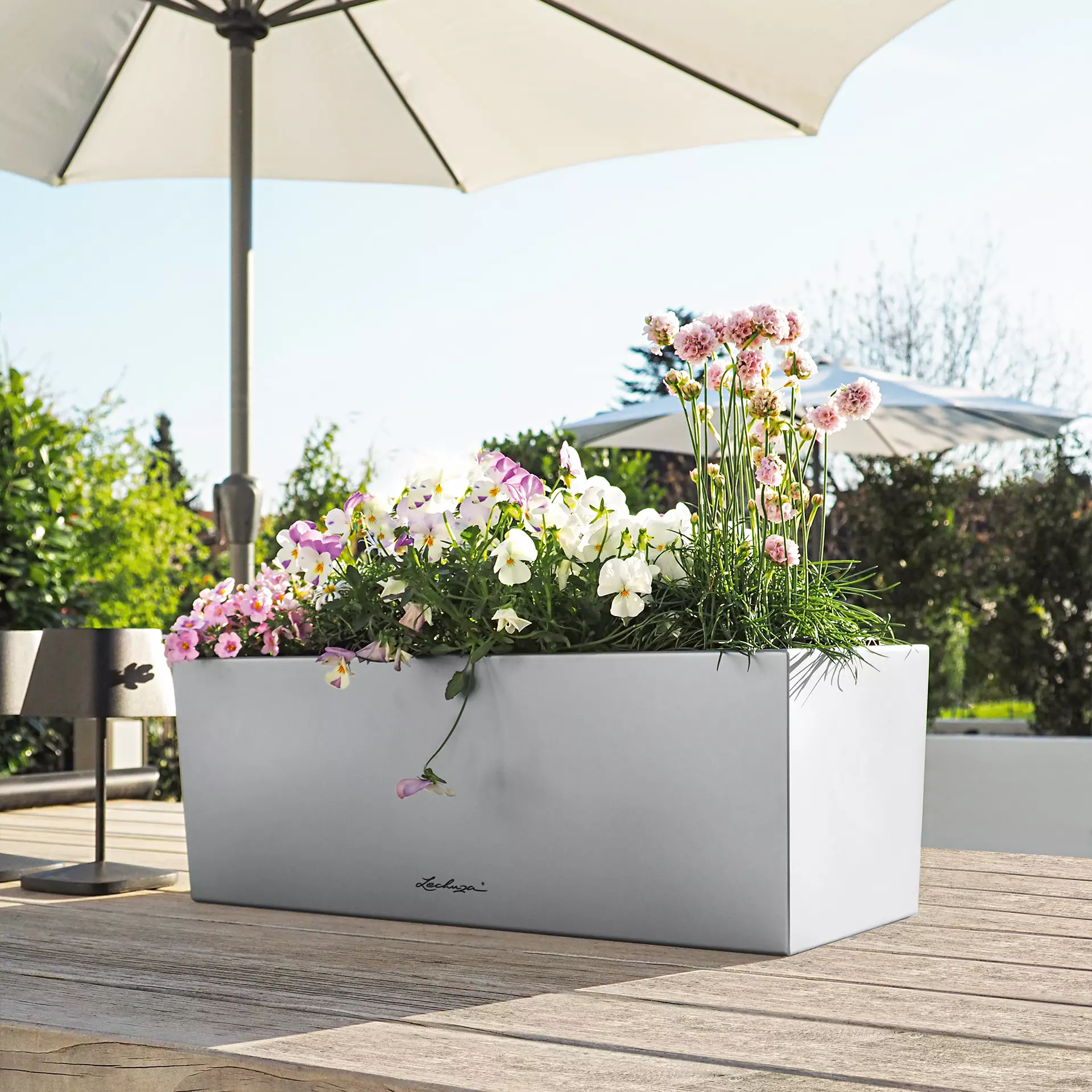 LECHUZA Pflanzgefäß BALCONERA Steel, 50 Cm – Bild 6