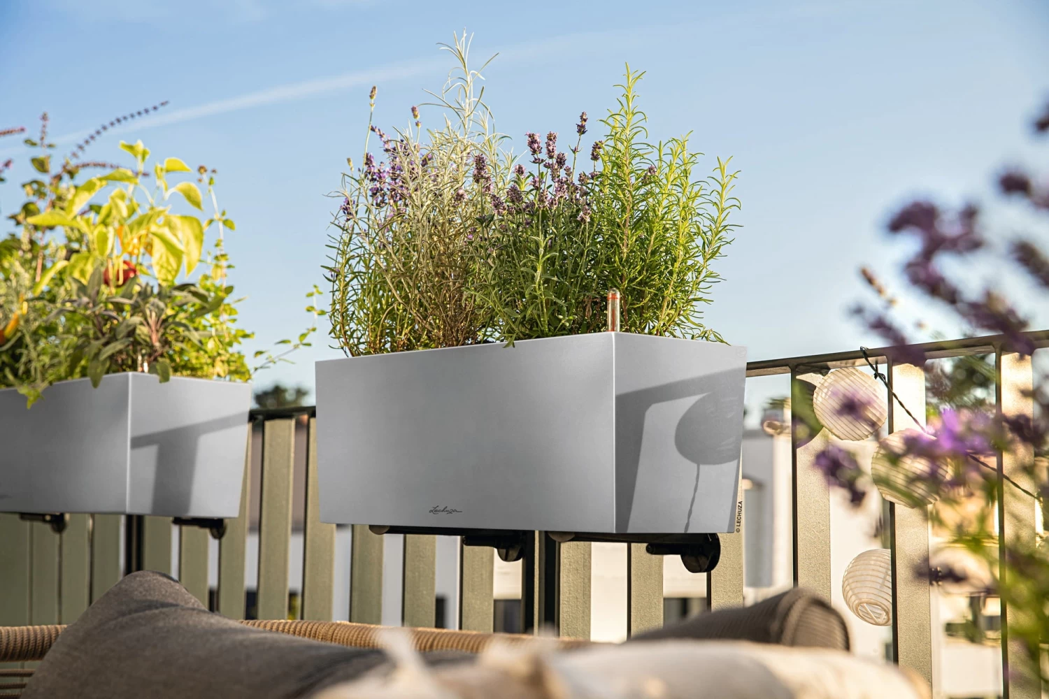 LECHUZA Pflanzgefäß BALCONERA Steel, 50 Cm