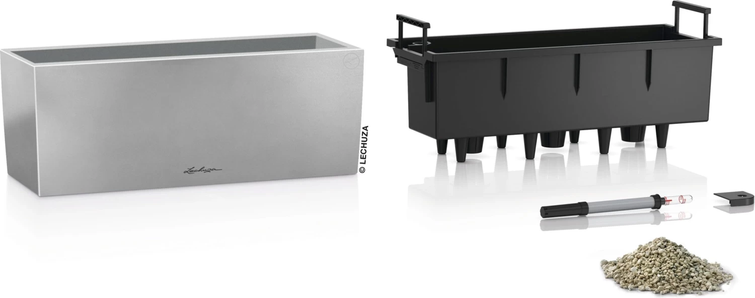 LECHUZA Pflanzgefäß BALCONERA Steel, 50 Cm – Bild 3