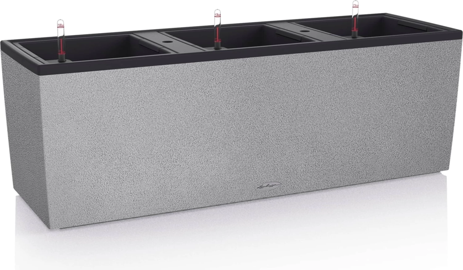 LECHUZA Pflanzgefäß TRIO "Stone" 40, Steingrau