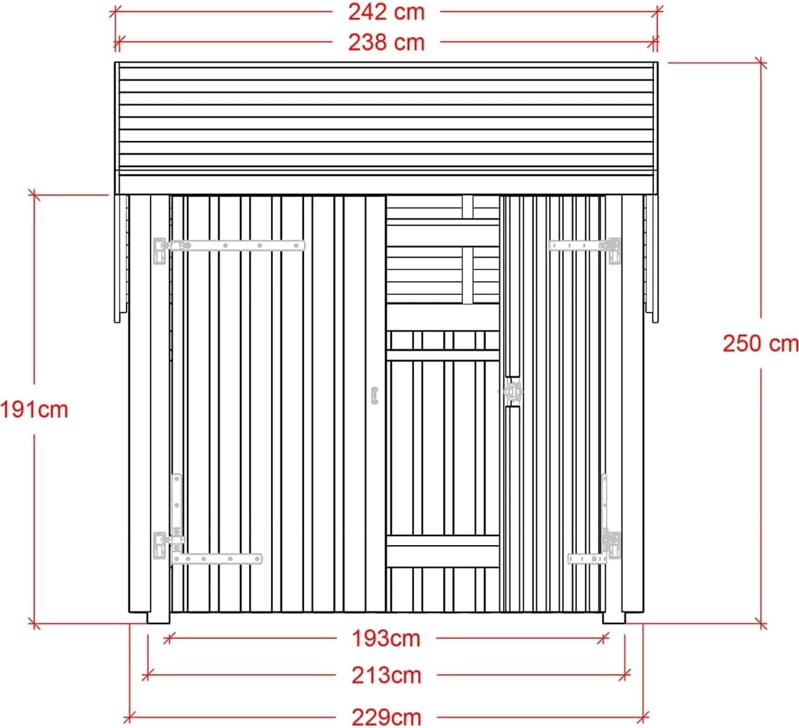 Plus Fahrradunterstand Mit Doppeltür – Bild 4