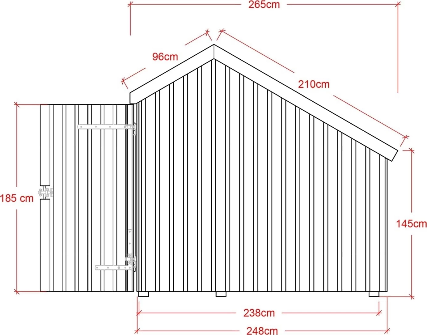 Plus Fahrradunterstand Mit Doppeltür – Bild 3