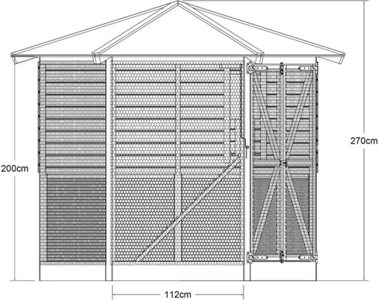Plus Hühnerhaus Pavillion 6-eckig – Bild 8