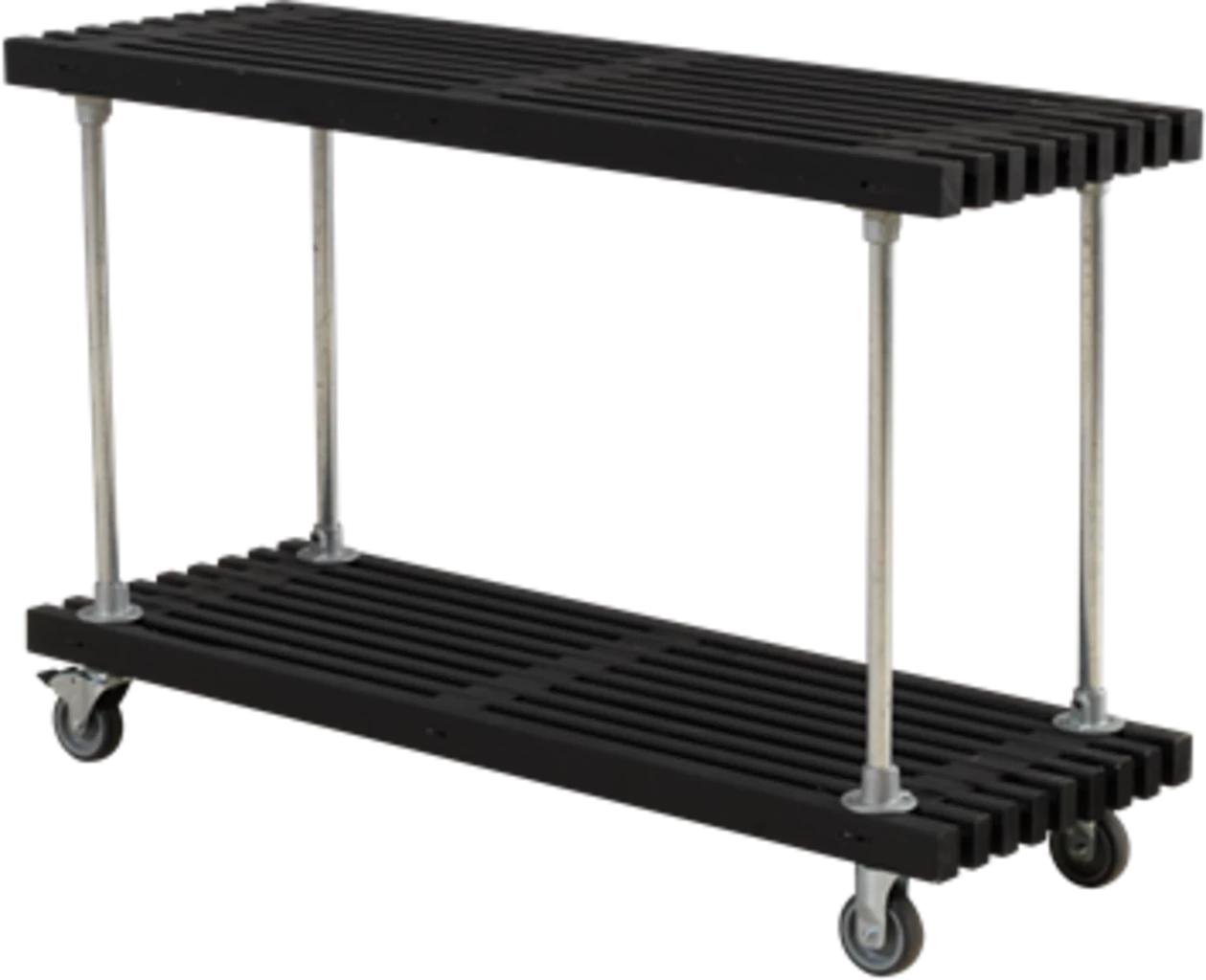 Plus Latten Grill-/Anrichtetisch Mit Rädern, Schwarz – Bild 3
