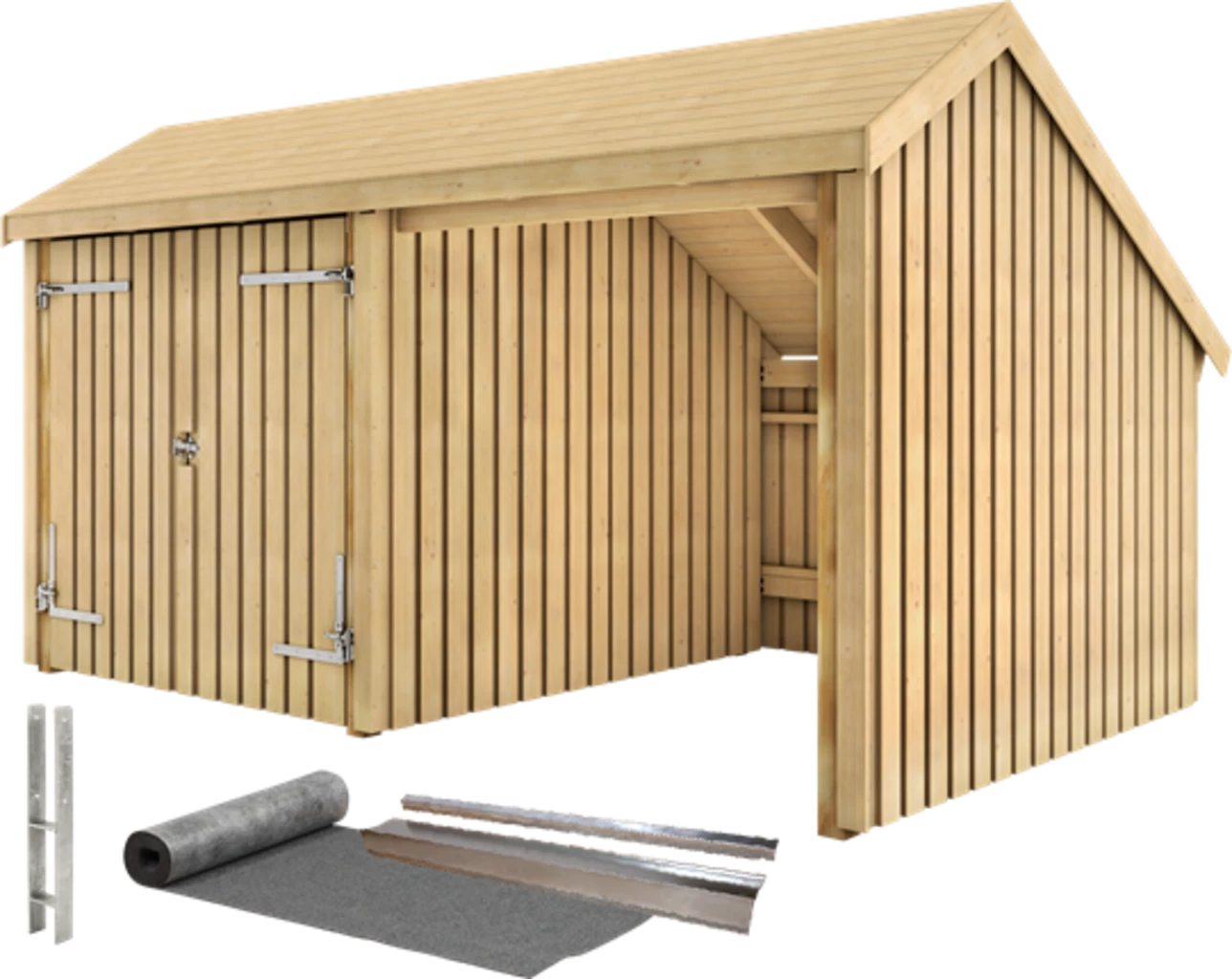 Plus Multi Gartenhaus 2 Module Mit Doppeltür Inkl. Zubehör