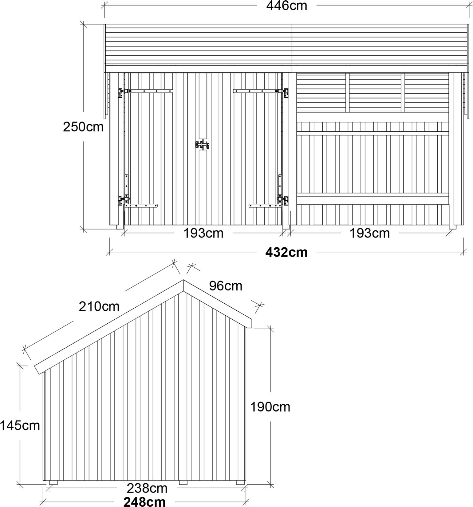 Plus MULTI Gartenhaus Mit Doppeltor – Bild 2