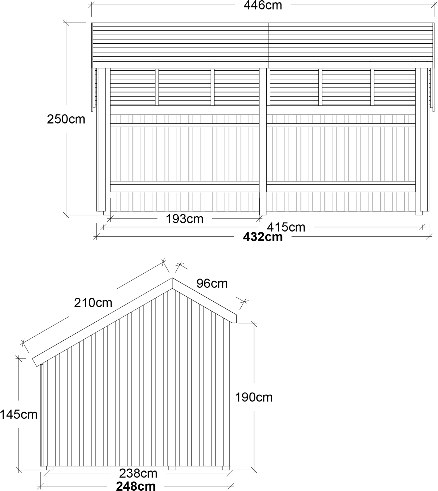 Plus MULTI Gartenhaus - Offen