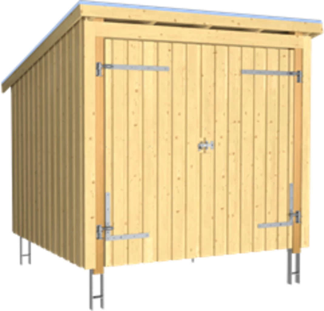 Plus Nordic Fahrradunterstand/Geräteschuppen Mit Doppeltür Inkl. Zubehör – Bild 2