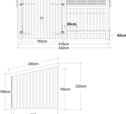 Plus Nordic Grillhütte/Gartenhaus - 9,5 M² - Typ 1A