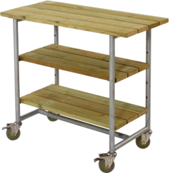 Plus Urban Picnic Pflanz-/Grilltisch Mit 2 Regale, Kiefer