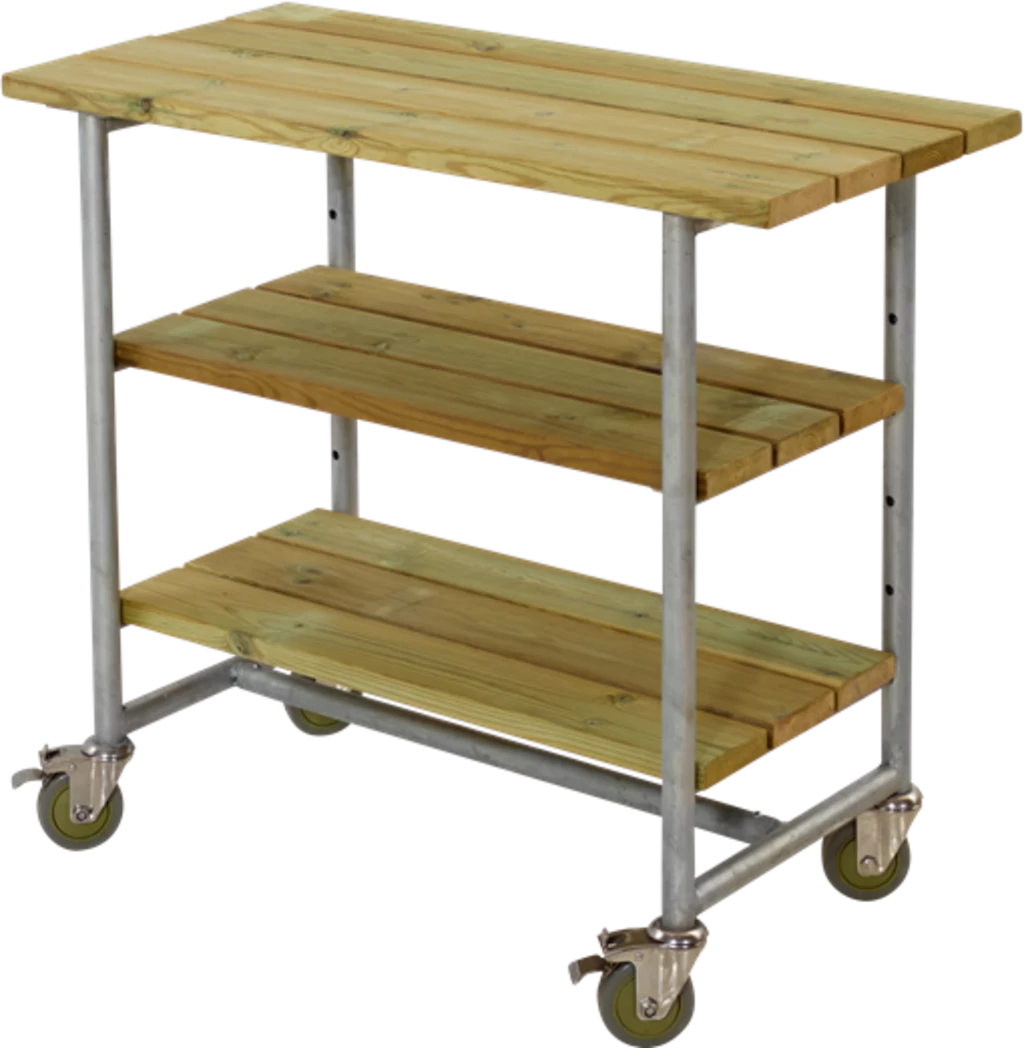 Plus Urban Picnic Pflanz-/Grilltisch Mit 2 Regale, Kiefer