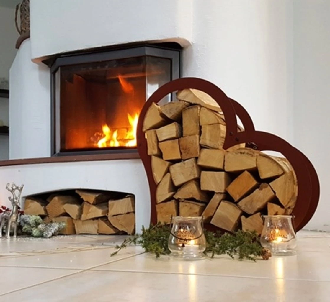 Kaminholzregal Herz - Edelrost – Bild 5