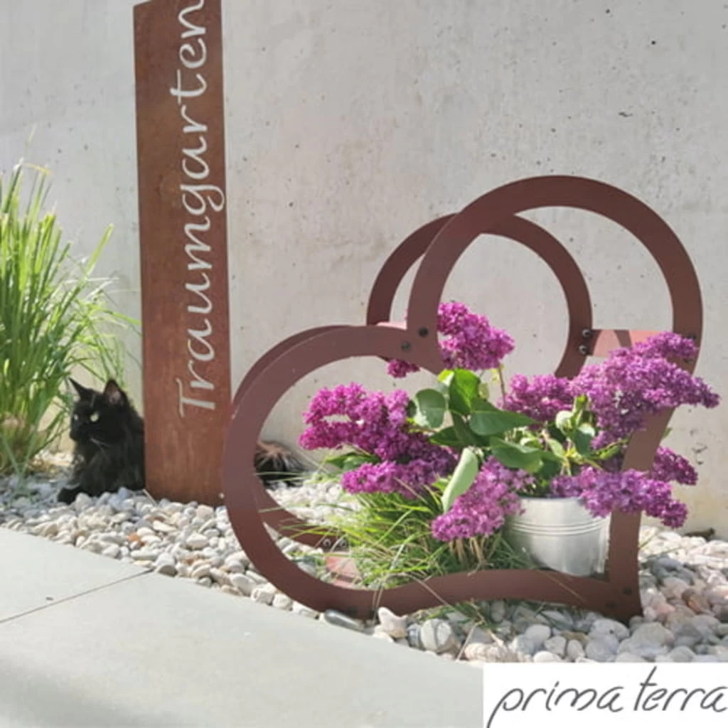 Kaminholzregal Herz - Edelrost – Bild 3