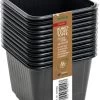 12 Kunststofftöpfe9 Cm Quadr., Schwarz