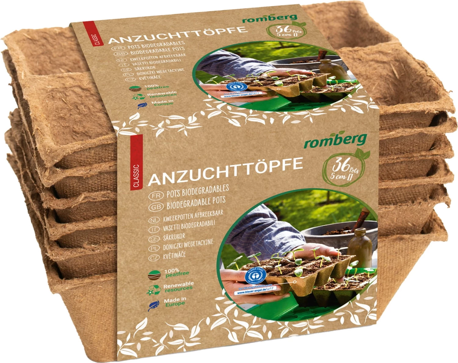36 Anzuchttöpfe 5 Cm - 6 Strips à 6 Töpfe – Bild 2