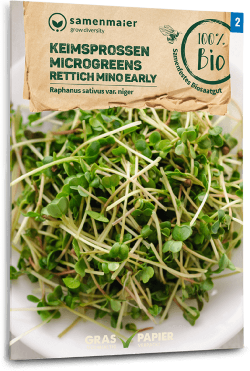 Bio Keimsprossen/Microgreens - Rettich "Mino Early"